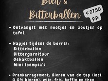Borrel arrangement Bier & Bitterballen 2024